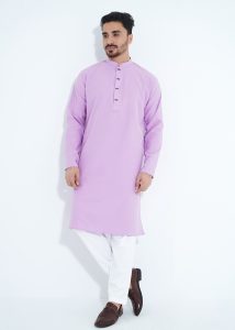 প্রিমিয়াম মাইক্রোস্টিজ সলিড পাঞ্জাবি/ কালার > Pink