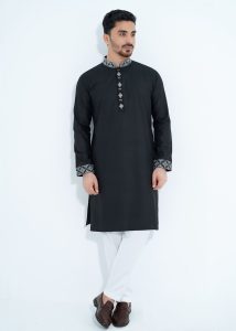 FlexTone Premium Quality Embroidery Panjabi/ Color – Black (Copy)